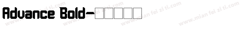 Advance Bold字体转换